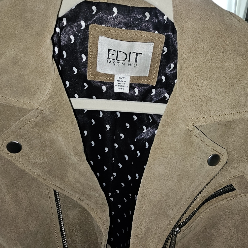 JASON WU BIKER 100% LEATHER SUEDE JACKET SZ SMALL MOTO Luxury - Picture 2 of 6